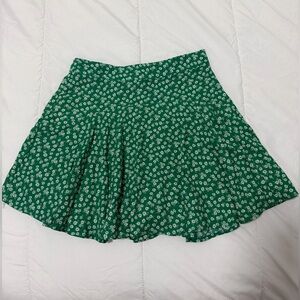 Floral Green Skirt Hollister